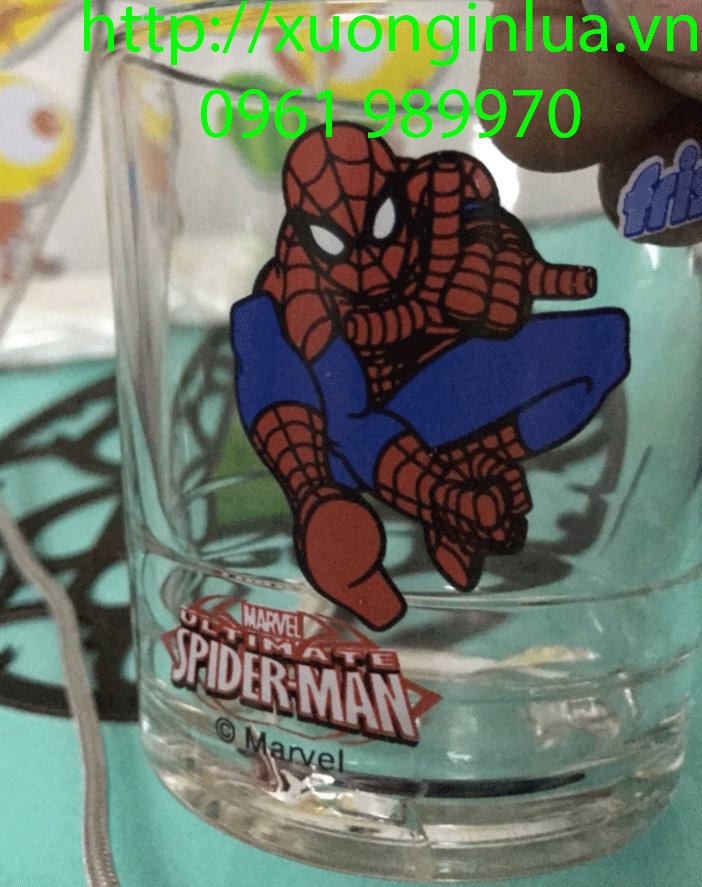 In Hình Nhiều Màu Lên Ly Thủy Tinh