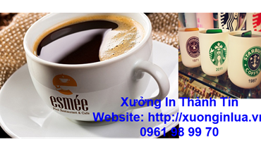 In Logo Cafe Lên Ly Sứ, In Lên Ly Cà Phê