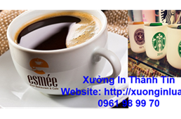 In Logo Cafe Lên Ly Sứ, In Lên Ly Cà Phê