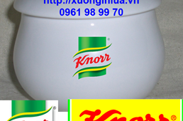 In Logo Knorr Lên Ly Thủy Tinh, In Logo Knorr Lên Chén Sứ