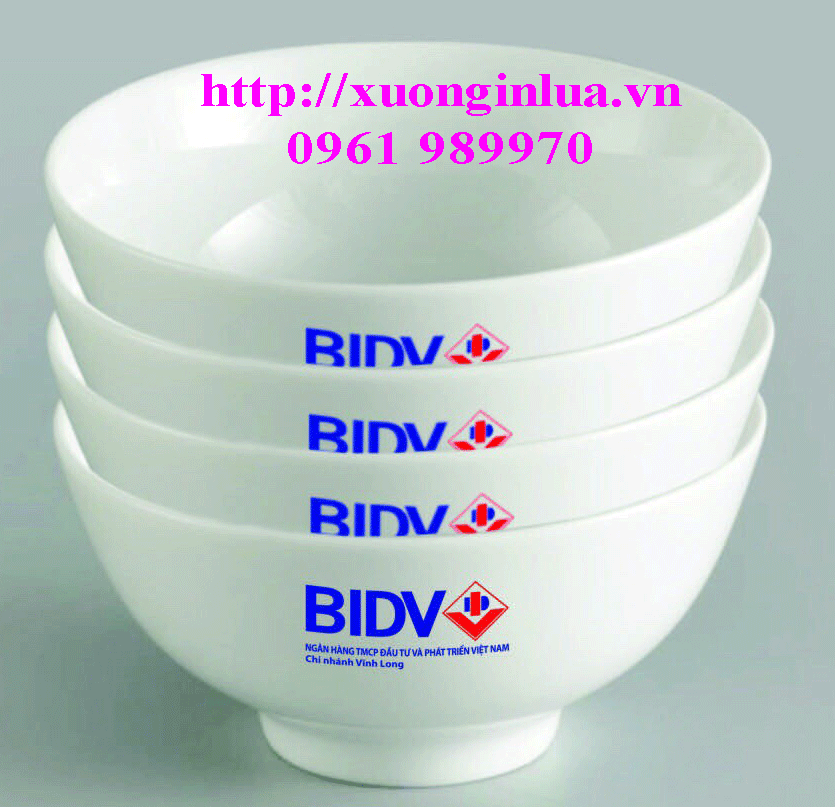 In Logo Lên Chén Sứ Minh Long