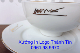 In Logo Nhà Hàng Lên Chén Sứ