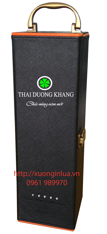 In Logo Lên Hộp Rượu, In Hộp Da