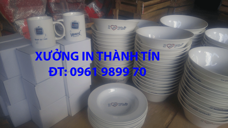 In Logo lên Dĩa, In Hinh Logo Kỷ Niệm Lên Dĩa Sứ