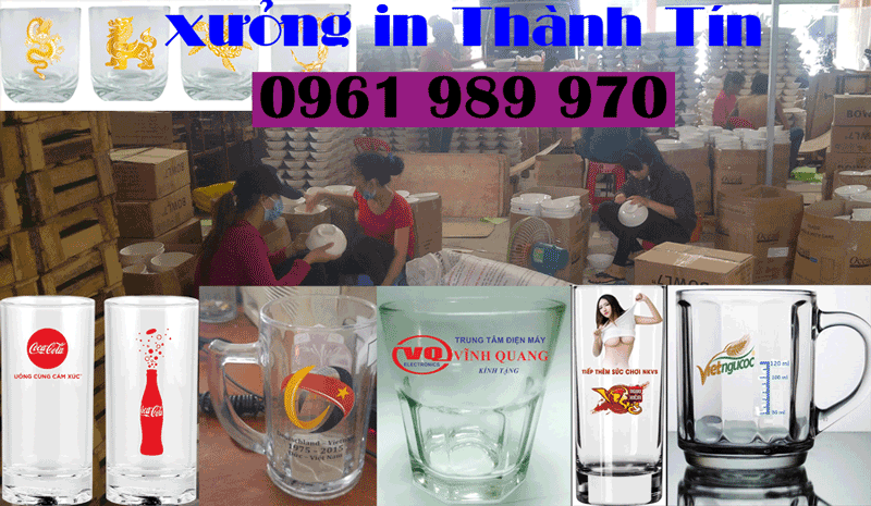 In Chai Thủy Tinh, In Tên Logo