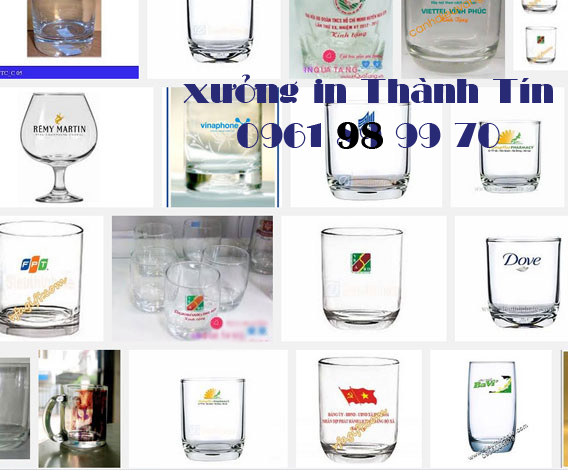 In Lụa Logo Trên Ly Thủy Tinh, Gốm Sứ