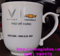 In Logo Lên Ly Sứ Không Bong Tróc