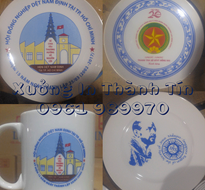 In Logo lên Dĩa, In Hinh Logo Kỷ Niệm Lên Dĩa Sứ