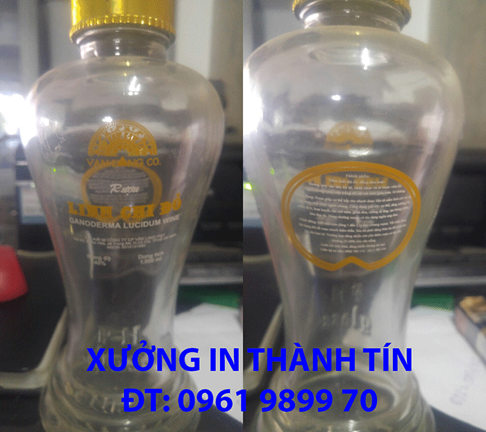 In Logo Lên Chai Rượu, In Tên Lên Bình Rượu