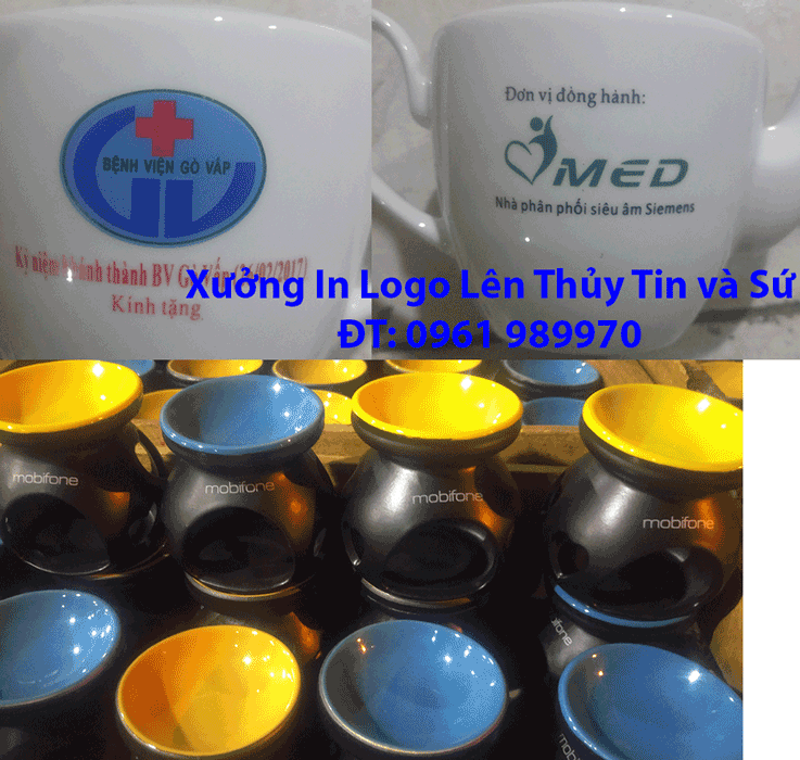 In Hấp Nhiệt Sứ và Thủy Tinh