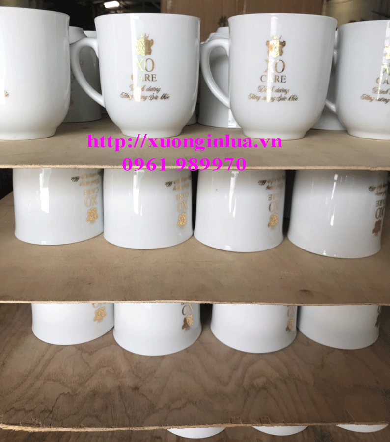 In Logo Lên Ly Sứ Không Bong Tróc