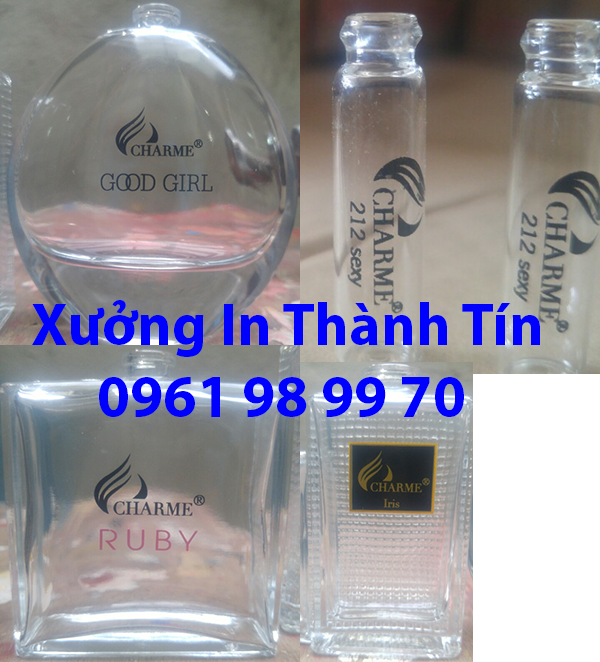 In Chai Thuỷ Tinh, In Logo Lên Chai Nước Thuỷ Tinh
